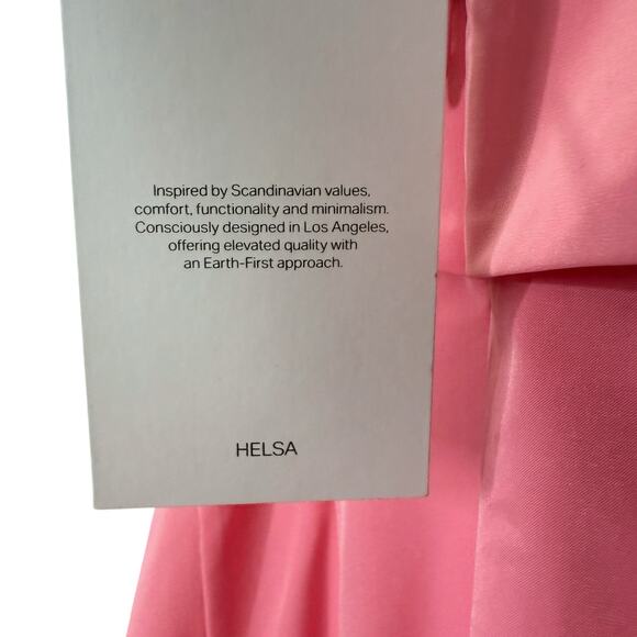 Helsa Size XS Women's Strapless Structured Formal Long Gown Pink Bridesmaid‎ NWT - Picture 7 of 11